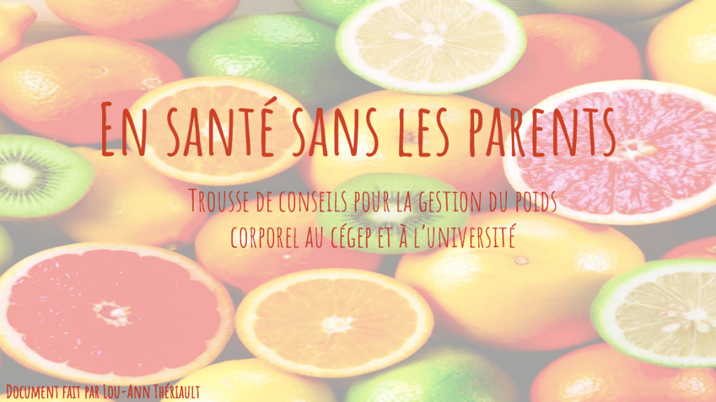 EN SANTÉ AU CÉGEP ET À L’UNIVERSITÉ!